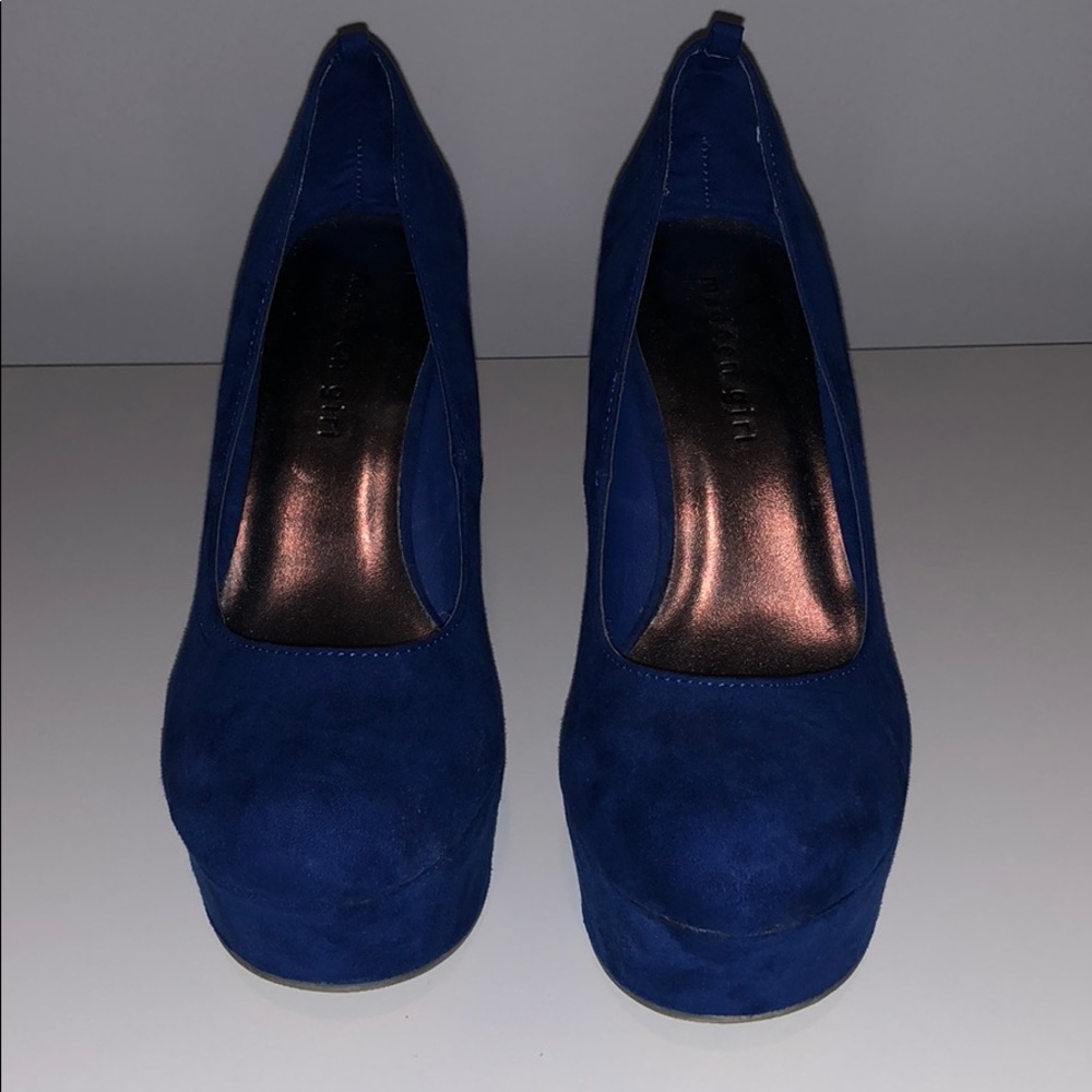Madden girl blue suede wedges